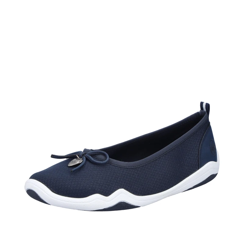 Rieker Women's 45250 Ballerina Shoes, Blue, 6 UK