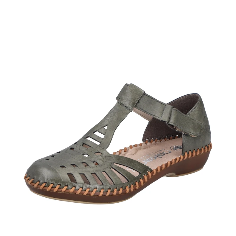 Rieker Women's M1688 Strappy Sandals, Green, 4 UK - Image 1