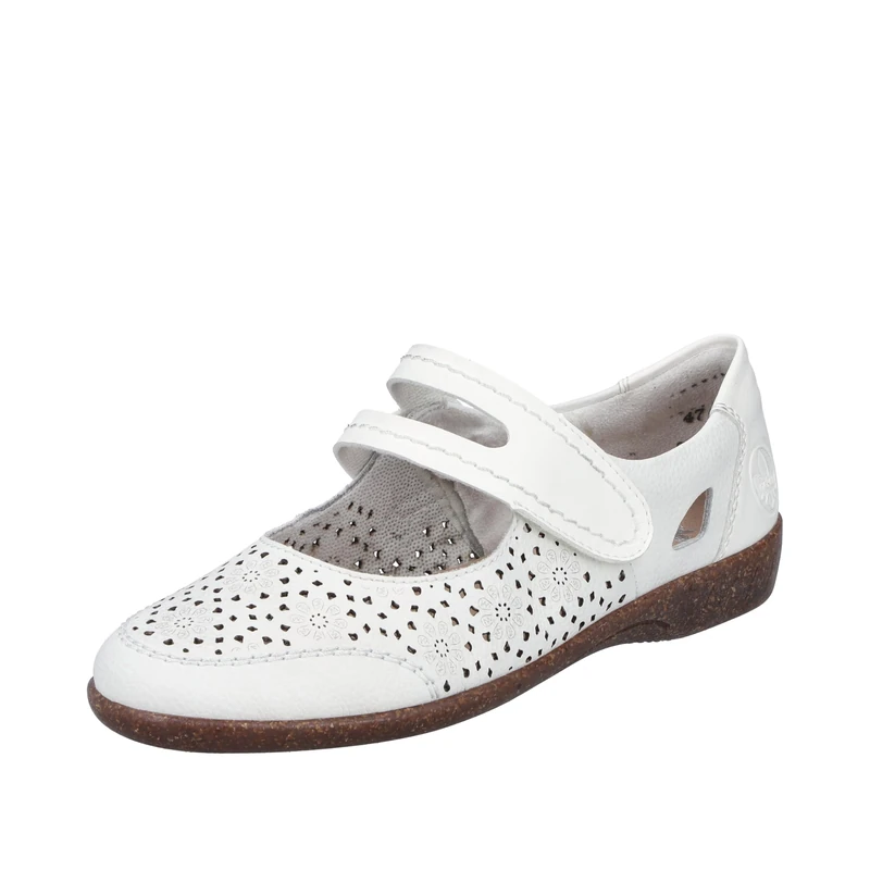 Rieker 47675 Women's Court Shoes, White, 8 UK - Image 1