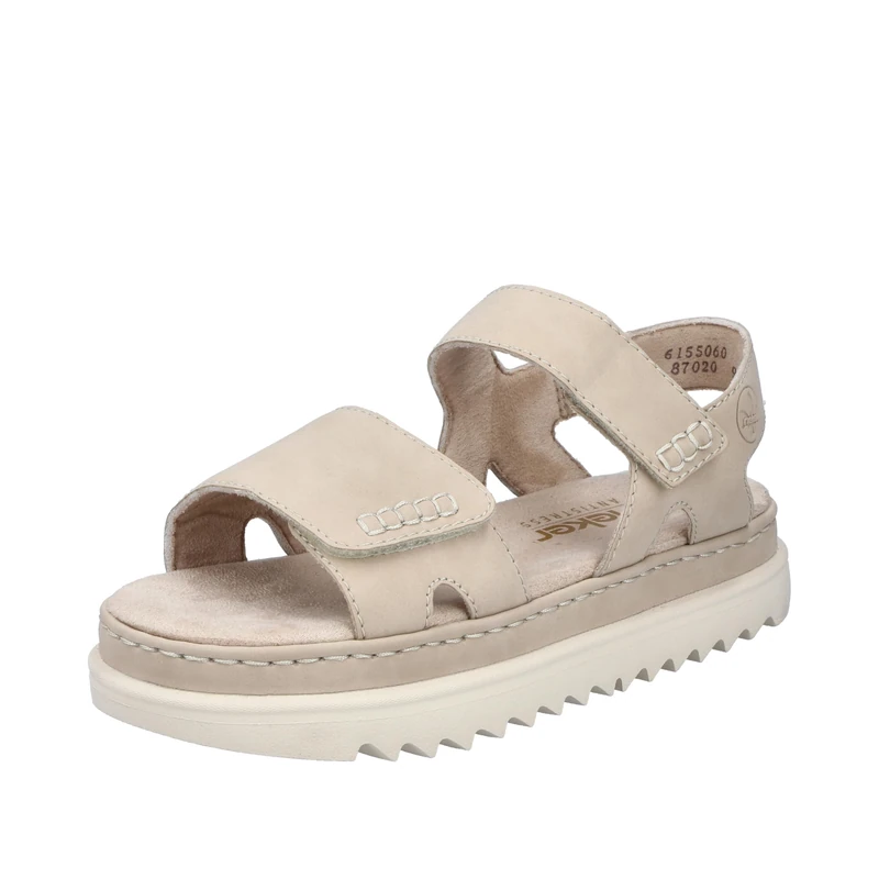 Rieker Women's 61550 Strappy Sandals, beige, 6 UK
