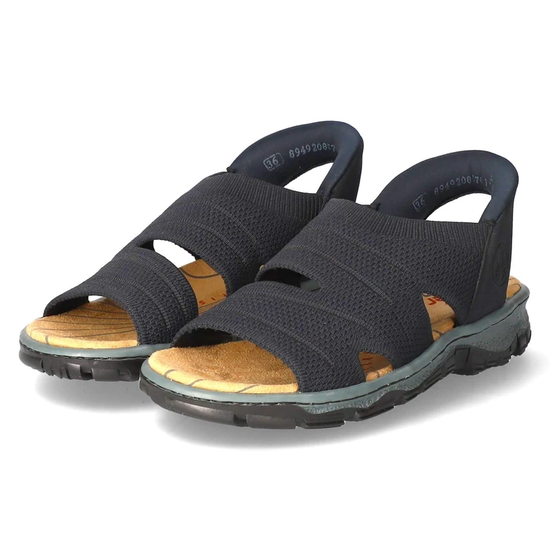 Rieker Women's Sandals in Brown, Blue 14, 5 UK