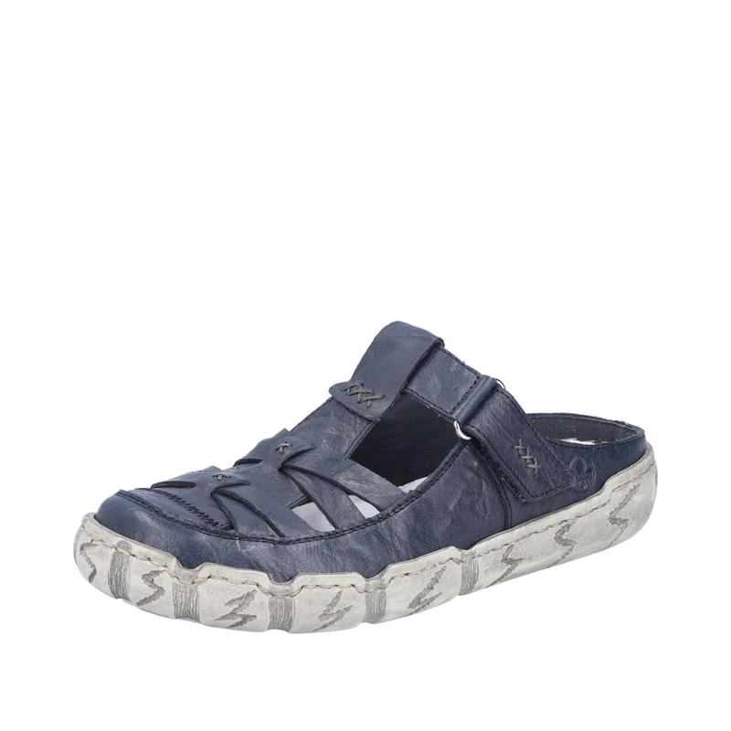 Rieker Women's Clogs L0396, Women's Slippers, Blue 14, 4 UK