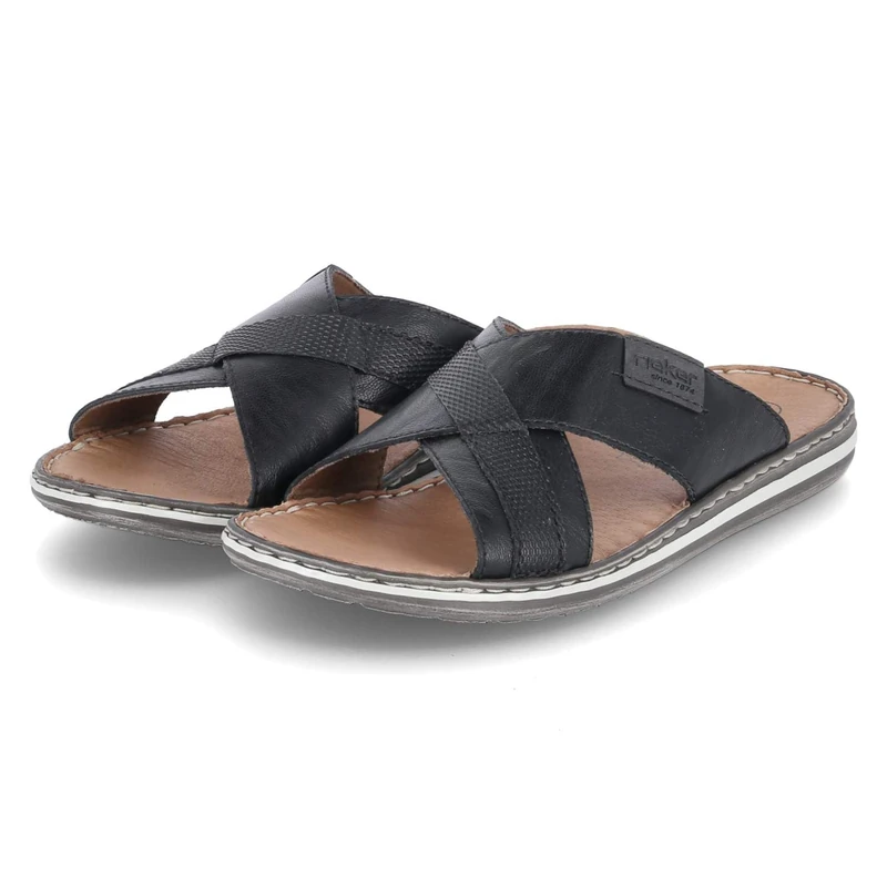 Rieker Men's 21082 Toe Separator Sandals, Black, 8 UK