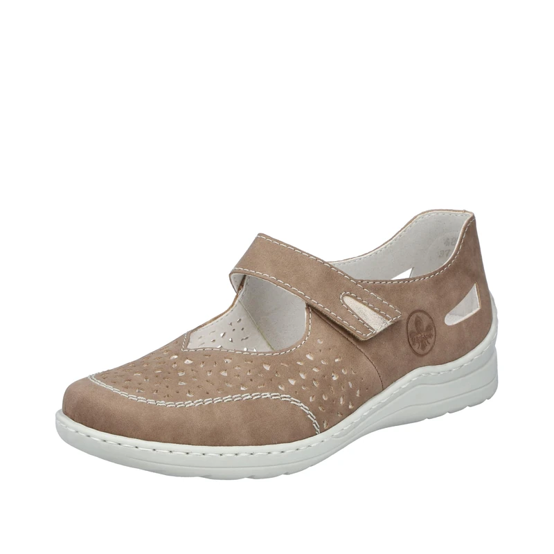 Rieker Women's 48996 Ballerina Shoes, Beige, 5 UK
