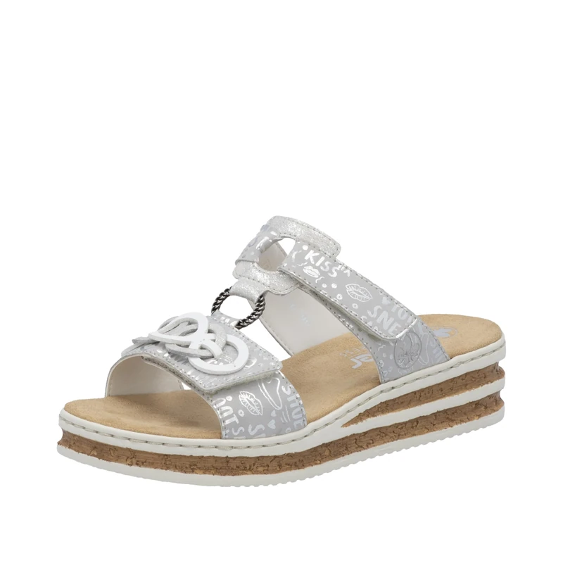 Rieker Women's 62936 Sandals, Platinum 90 Silver, 5 UK