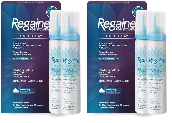Regaine for Women, Hair Growth & Prevents further Hair Loss, Scalp Foam, with Minoxidil, 4 Months’ Supply, 2 x 73ml (Pack of 2)