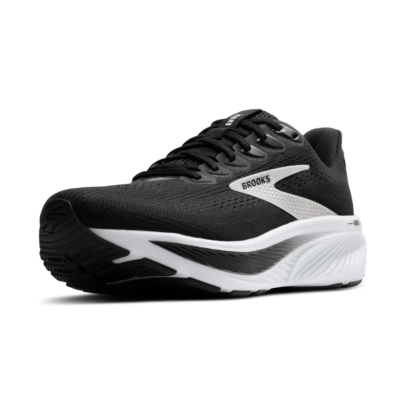 BROOKS Mens Ghost 17 Sneaker, Black Grey White, 10 UK