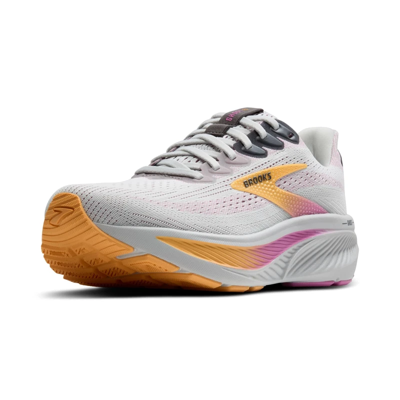 Brooks Women's Ghost 17 Running Shoes, Oyster/Apricot/Pink, 5.5