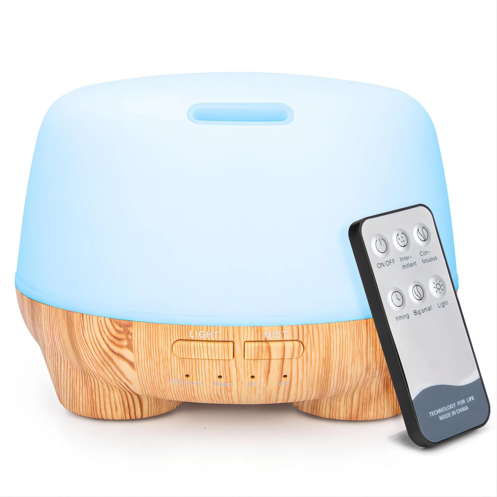 Trace 500ML Essential Oil Diffuser, Remote Control Aromatherapy Diffuser with 7 LED Light Colors 4 Timing for Bedroom,Home and Office