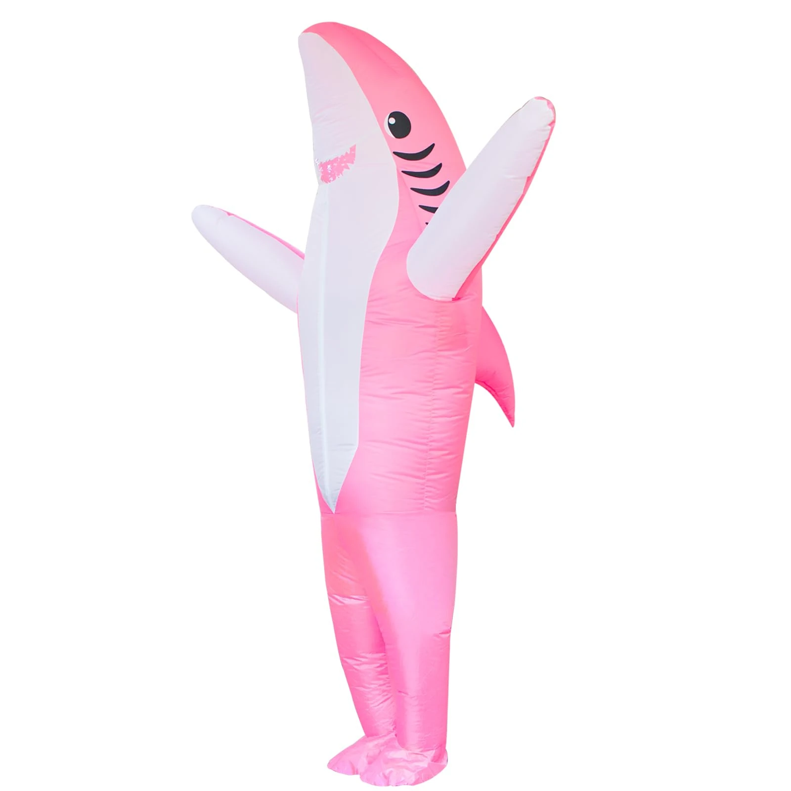 Inflatable Shark Costume for Adult, Halloween Costumes Men Women Blow up Costumes Funny Fancy Dress Party Costumes for Christmas Halloween Easter Suit Costume (Pink)