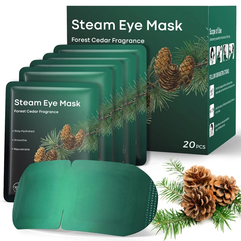 20 Packs Steam Eye Mask Warming Eye Mask Self Heating Eye Masks Sleep Masks Heated Eye Masks for Dry Eyes Fatigue Great Gift,Relaxing & Soothing Hot Compress for Stress Relief and Eye Care