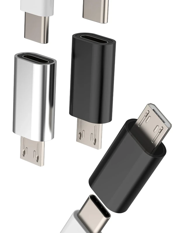 Type C female to Micro USB male Adapter(3 pack) USB C Charging power cable Converter Android micro-usb Data Transfer Cord Connector compatible for Samsung Galaxy S6 S7 edge+ S7Active note5 A11