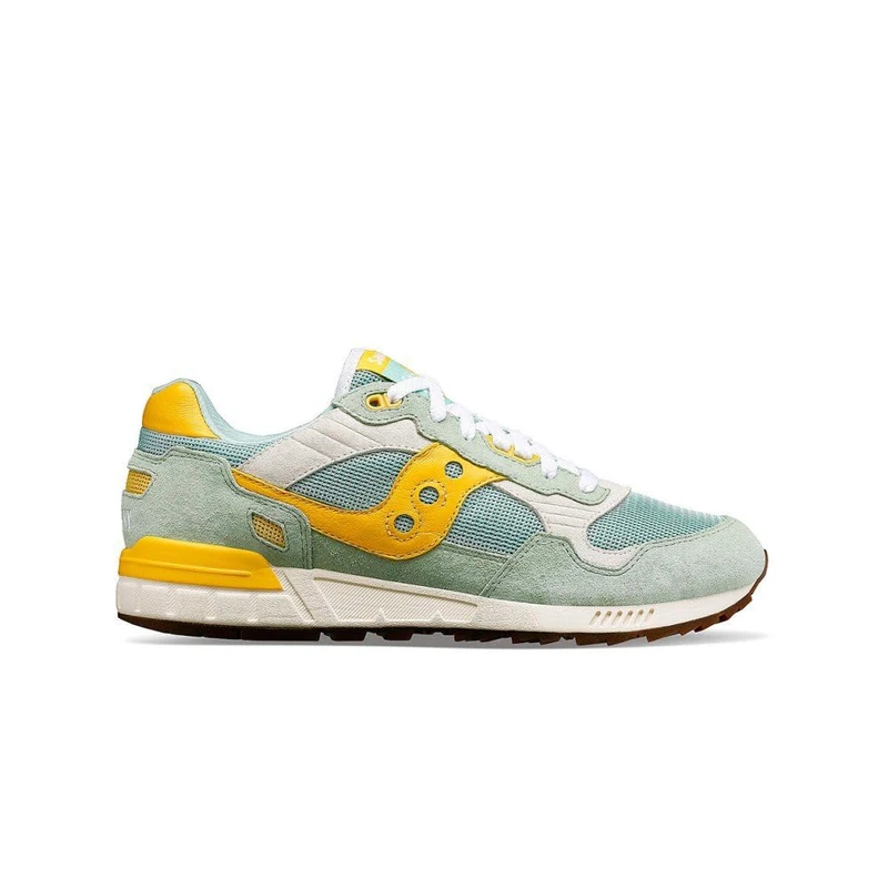 Saucony Men's Shadow 5000 U Sneaker, Mint/Yellow, 9.5 UK