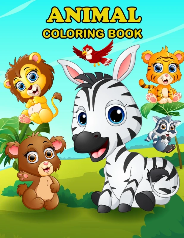 Wild Wonders Animal Coloring Book: Explore the Wild: A Fun 50-Page Animal Coloring Book for Kids