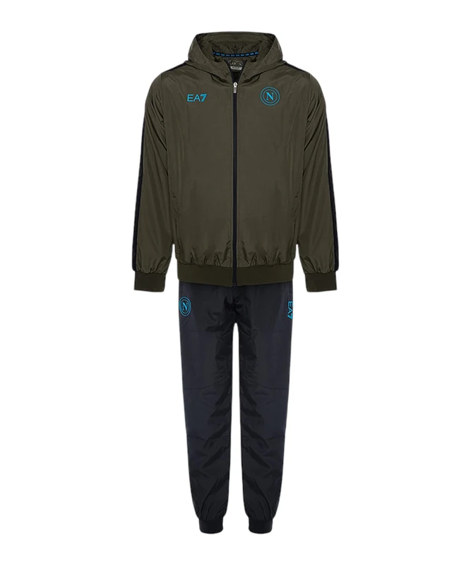 SSC NAPOLI Tuta Nylon Rappresentanza Ea7 Suit, Green, 4XL