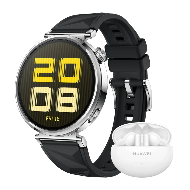 HUAWEI WATCH GT 5 41mm Smartwatch, Sharp-Edged Design, All-new Running and Cycling Sports, Health Tracking, up to 7 Days Battery Life, Compatible with iOS and Android+FreeBuds 5i, Black