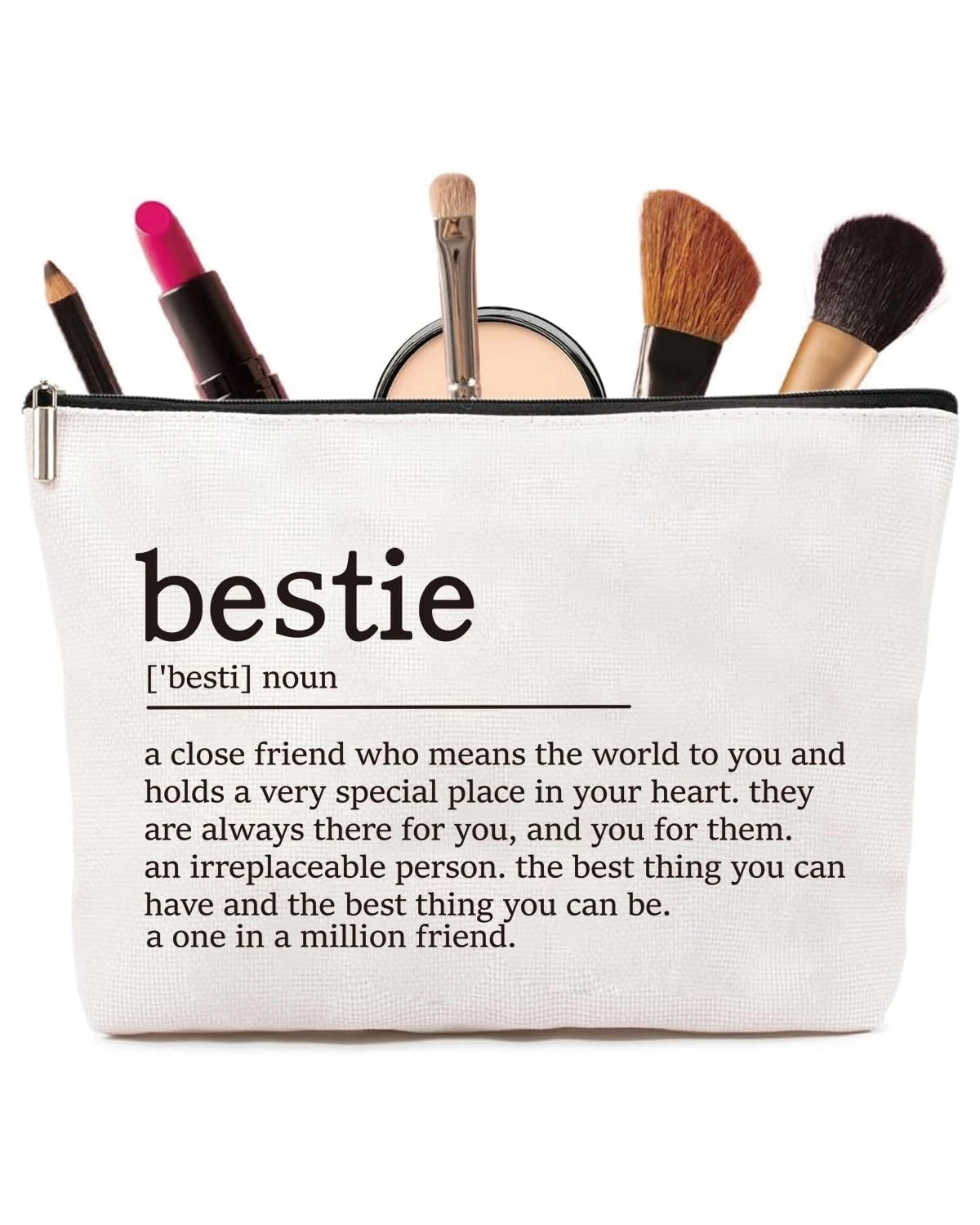 Friendship Gifts for Women - VivaJoy Friend Gift Cosmetic Bags, Funny Gifts for Friends, Bestie Gift for Womens Makeup Bag，Birthday Present for Women Friends