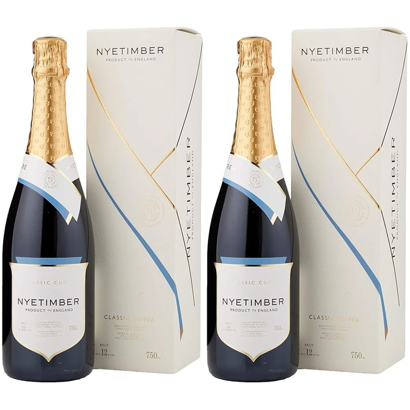 Nyetimber Classic Cuvee Gift Boxed Sparkling Wine, 75 cl (package may vary) (Pack of 2)