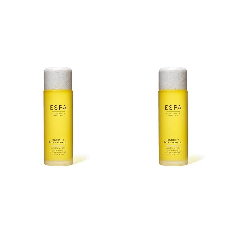 ESPA | Positivity Bath & Body Oil | 100ml | Jasmine, Gardenia & Rose Geranium (Pack of 2)