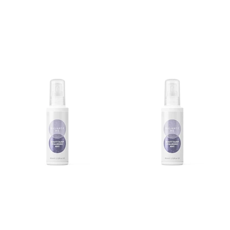 Balance Me Beauty Sleep Hyaluronic Mist – 100% Natural Vegan - Hydrates Skin & Calms Mind – A Nighttime Pre-Pillow Mist – For All Skin Types – Made In UK – 45Ml (Pack of 2)