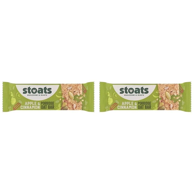 Stoats Apple & Cinnamon Porridge Oat Bars 42g (Pack of 48)