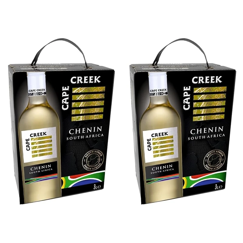Cape Creek - White wine from South Africa - Chenin Blanc Bag in Box BIB (1 x 3L) (Pack of 2)
