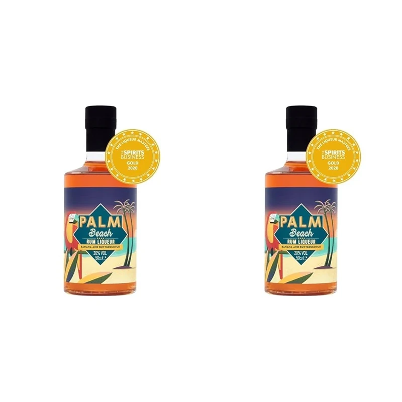 Palm Beach Banana & Butterscotch Rum Liqueur 50cl, 20% abv (Pack of 2)