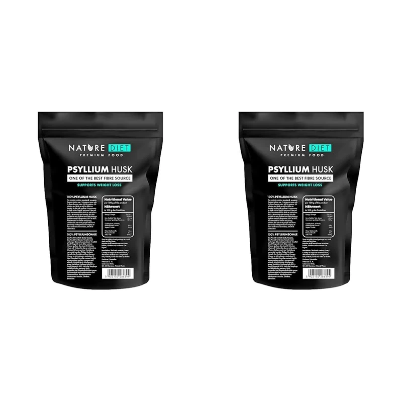 Nature Diet - Psyllium Husk 1000 g | Source of Fibre | Digestion | Detox (Pack of 2)