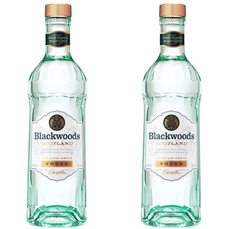 Blackwoods Vodka 40%, 70cl - Premium grain vodka distilled with Scotland's finest botanicals (Pack of 2)