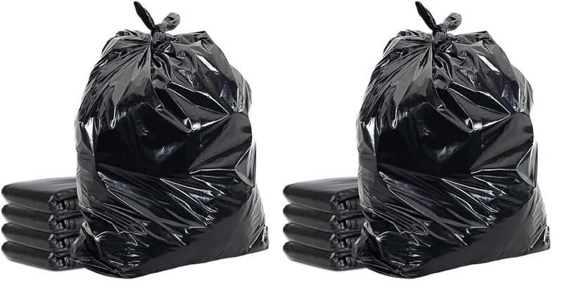 HOMESmith Extra Large & Extra Heavy Duty Refuse Sacks, Black Colour Bin Bags Pack of 40
