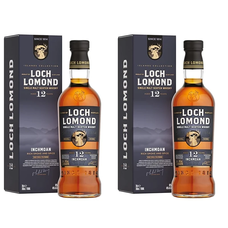 Loch Lomond Inchmoan 12 Year Old Single Malt Scotch Whisky, 70 cl (Pack of 2)