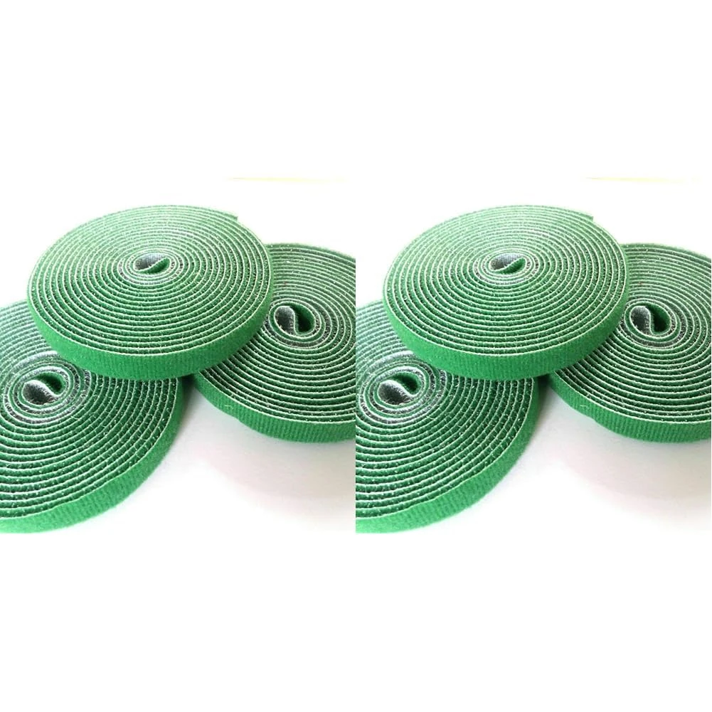 G4GADGET 3 Tie Tape Plant Ties 2.5 Meters 1cm Thick Hook & Loop Garden Supports bamboo cane support Wrap (Pack of 2)