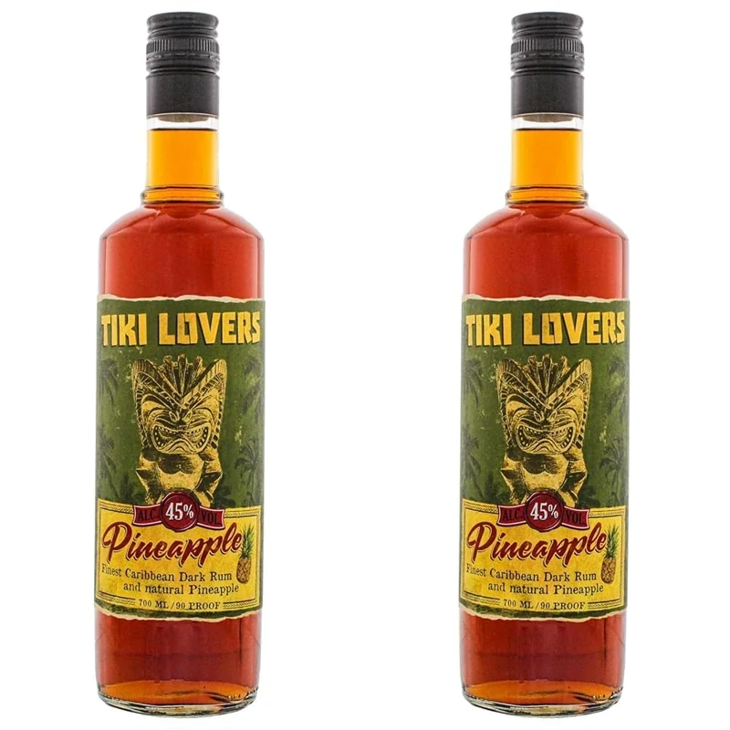 Tiki Lovers Pineapple Rum, 45% abv, 700 ml (Pack of 2)
