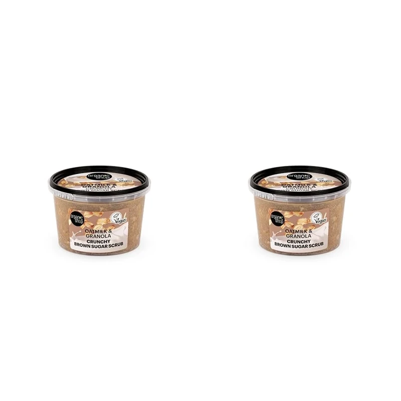 Organic Shop Oatmilk & Granola Crunchy Brown Sugar Scrub, 250 ml (Pack of 2)