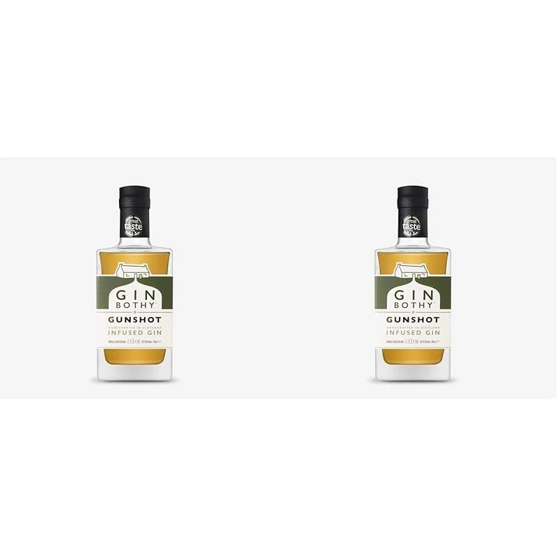 Gin Bothy Gunshot 70cl - Award Winning full-strength sipping spicy gin - 37.5% ABV - 70cl Bottle - Cinnamon, Clove & Honey notes Perfect Gin Gift (Pack of 2)