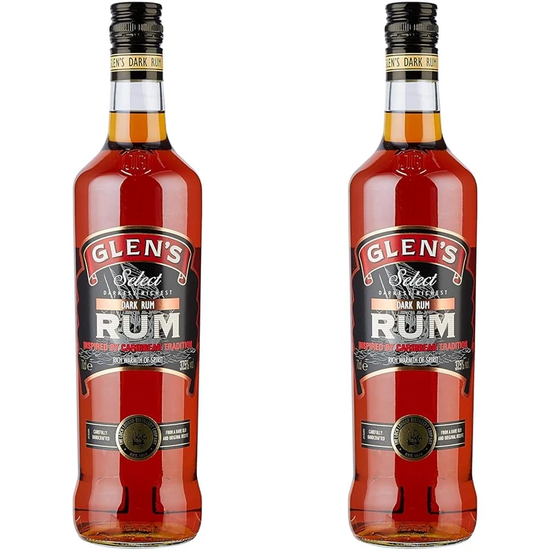 Glen's Dark Rum, 70 cl (Pack of 2)