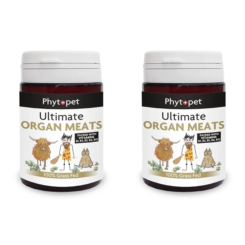 PhytoPet Ultimate Organ Mix | Freeze-Dried Beef Organ Multivitamin | Bioavailable Nutrition Booster for Pets | 90 Capsules | 30-Day Supply (Pack of 2)