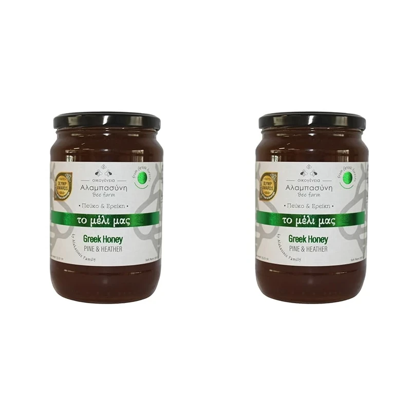 Alabasinis Greek Pine and Heather Honey 950gr (Pack of 2)