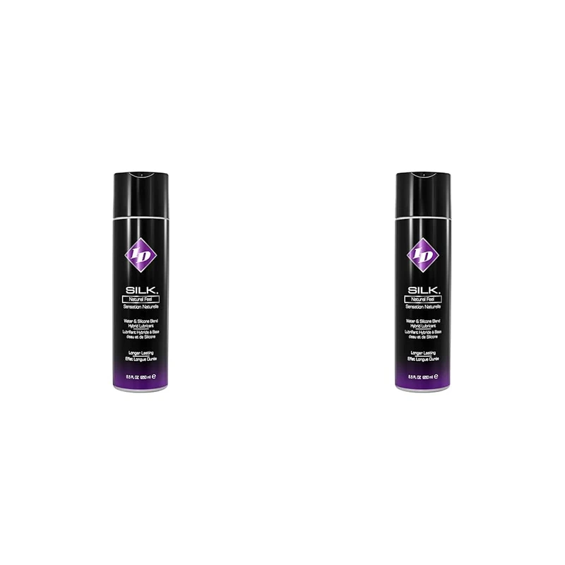 ID Silk Natural Feel Water Based Lubricant 8.5floz/250mls - Flip-Cap Bottle (Pack of 2) - Image 1