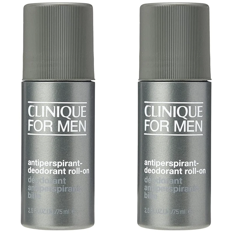 Clinique - for Men, Deodorante Roll-On Antitraspirante, 75 Ml, 125 g (Pack of 2)