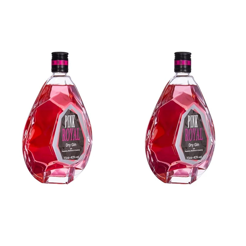 Pink Royal Diamond Flavoured Gin, Raspberry, Blackberry & Cranberry Pink Gin. 40% ABV, 70cl - Flavoured Raspberry Gin With Rich Flavour & Fruity Notes | Perfect For Cocktails, Ideal Gifts For Women
