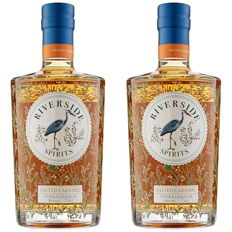 Riverside Spirits Salted Caramel Vodka Liqueur, 70 cl (Pack of 2)