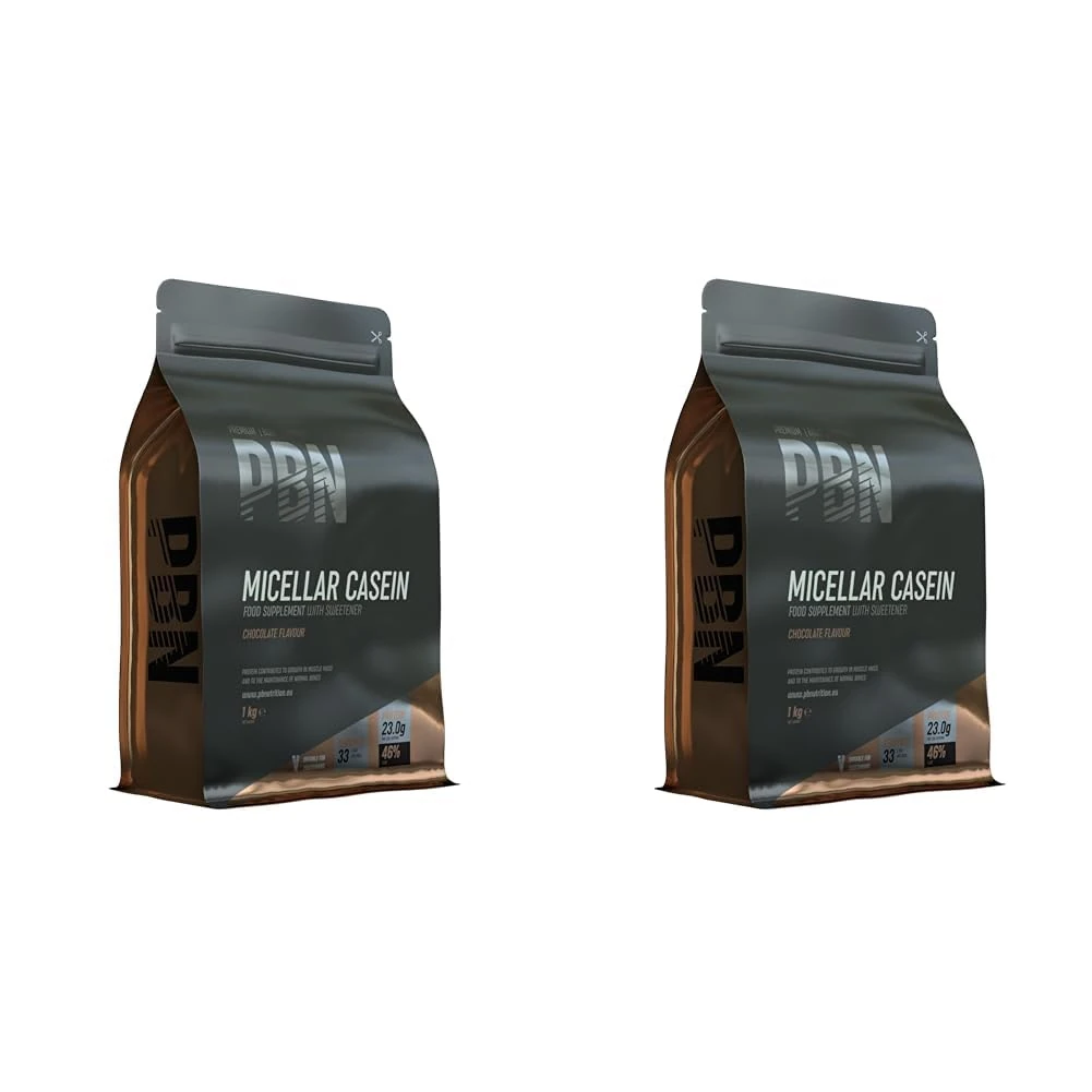 PBN - Premium Body Nutrition Micellar Casein Chocolate 1kg Pouch (Pack of 2)