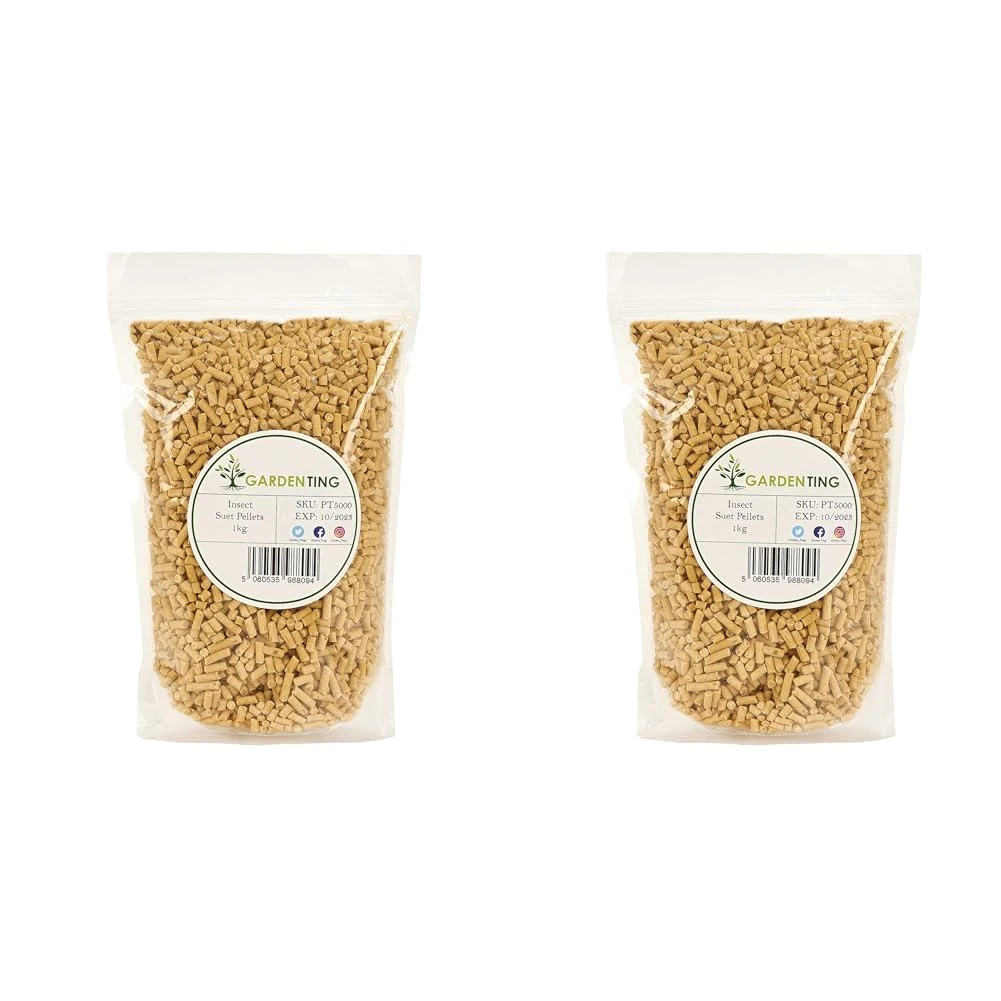Garden Ting Insect Suet Pellets Wild Bird Food, 1 kg (Pack of 2)