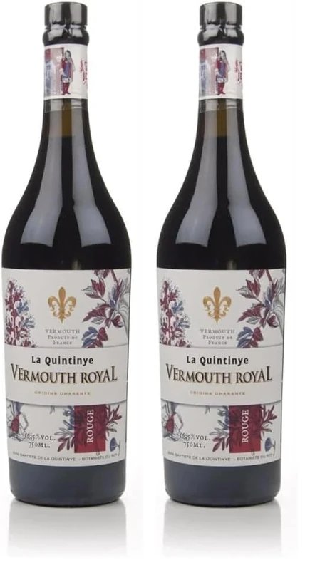 La Quintinye Vermouth Royal Rouge Vermouth 75cl, Floral and Fruity Fine French Vermouth, 16.5 percent ABV (Pack of 2)