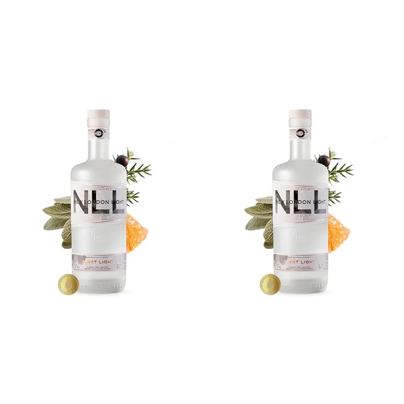New London Light 'First Light' - Alcohol Free Gin, 70cl | Drink With Tonic | Dry Juniper, Citrus and Ginger Flavours | We support 1% for the oceans (Pack of 2) - Image 1