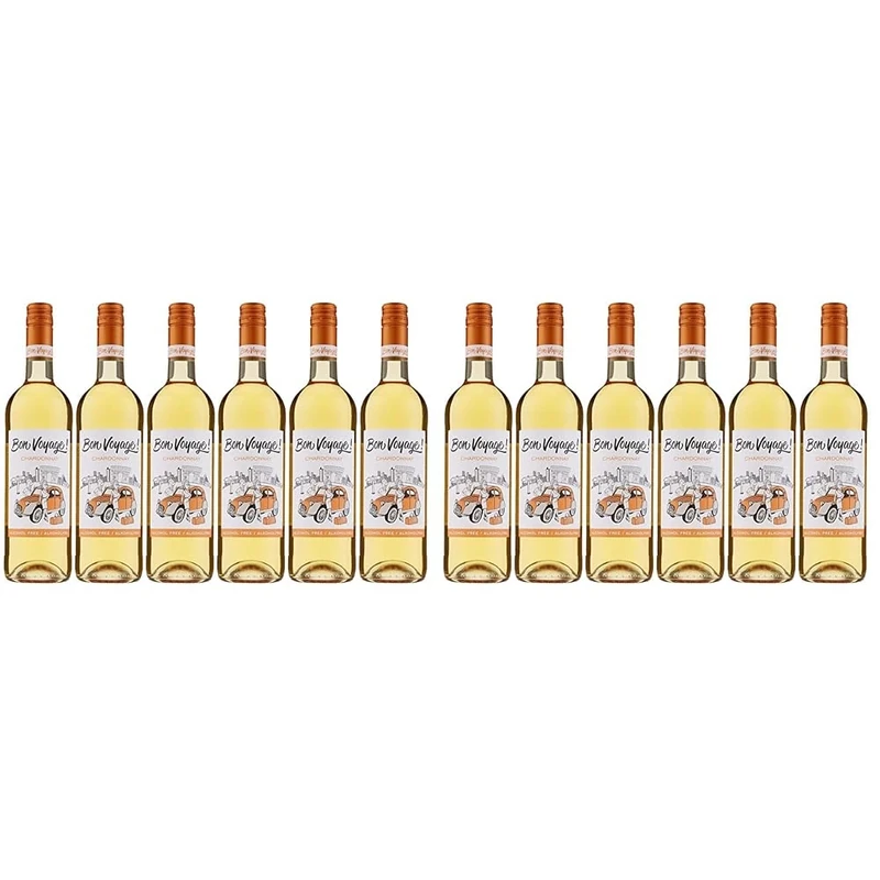 Bon Voyage - Alcohol Free White Wine Chardonnay, Case of 6 (6 x 0.75 L) (Pack of 2)