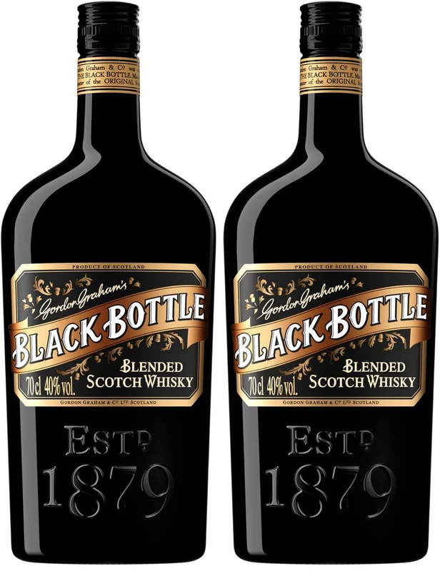 Black Bottle Blended Scotch Whisky, 70cl (Pack of 2)