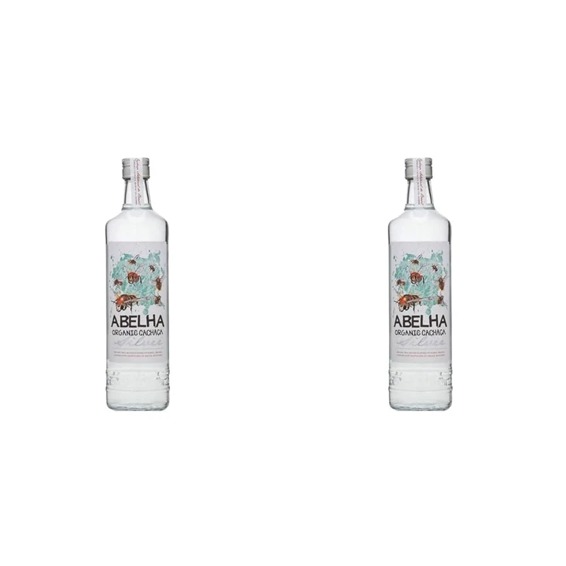 Abelha Organic Cachaca Silver, 70 cl (Pack of 2)