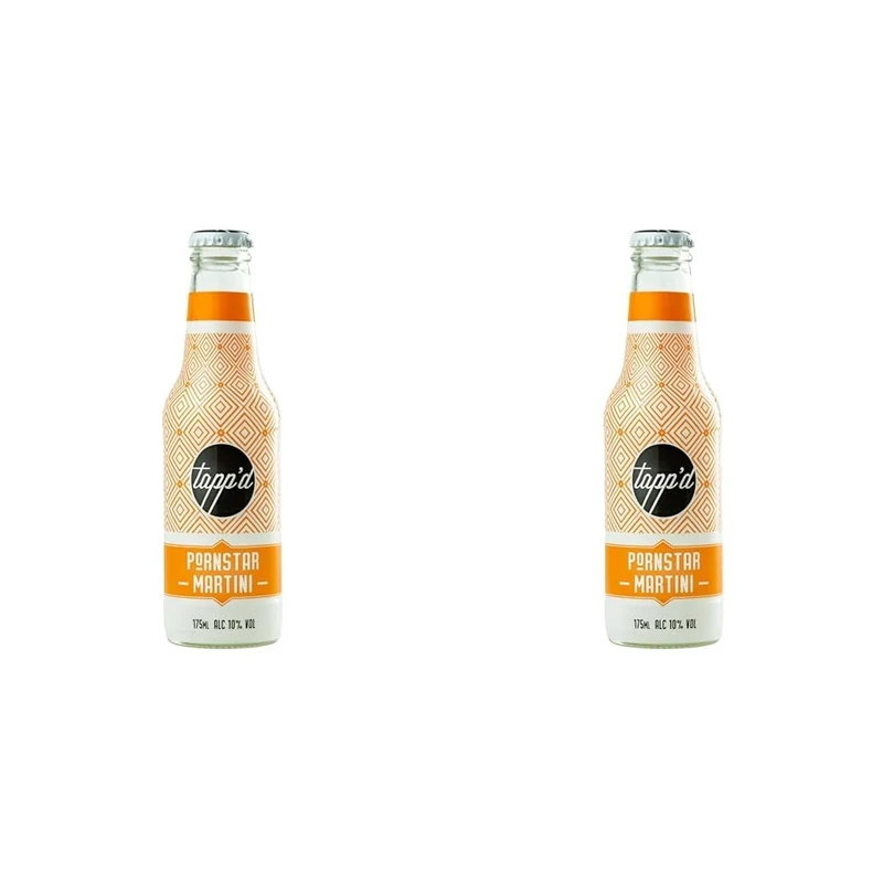 Tapp'd Ready to Drink Passionfruit Martini Cocktails 10% ABV - Made with Real Fruit - Handcrafted Premixed RTD Bottles - Vegan and Gluten-Free - (12 x 175ml) (Pack of 2)